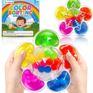Color Sorting Sensory Toys for Autism, Roadtrip Travel Essenstial for Toddler, Color Matching Fidget Toy Preschool Learning Activities Educational Calm Down Montessori Toy for Kids Ages 1 2 3