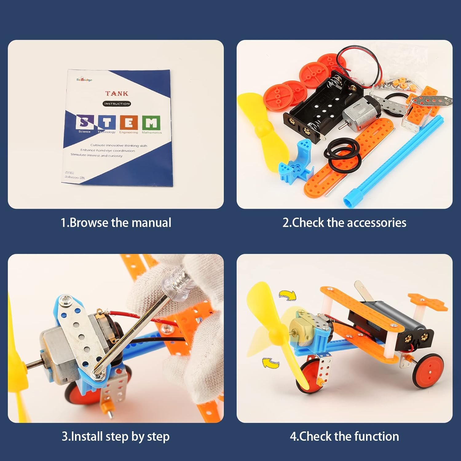 STEM Kits for Kids Crafts 6-8 8-12, Boys Gifts Toys for 6 7 8 Year Old Boy Birthday Gift Ideas, STEM Toys Crafts 6+ 7+ yr, Robotics Science Kits Activities Robot Building Age 8-10 9 10 11 12 13 14 - Image 4