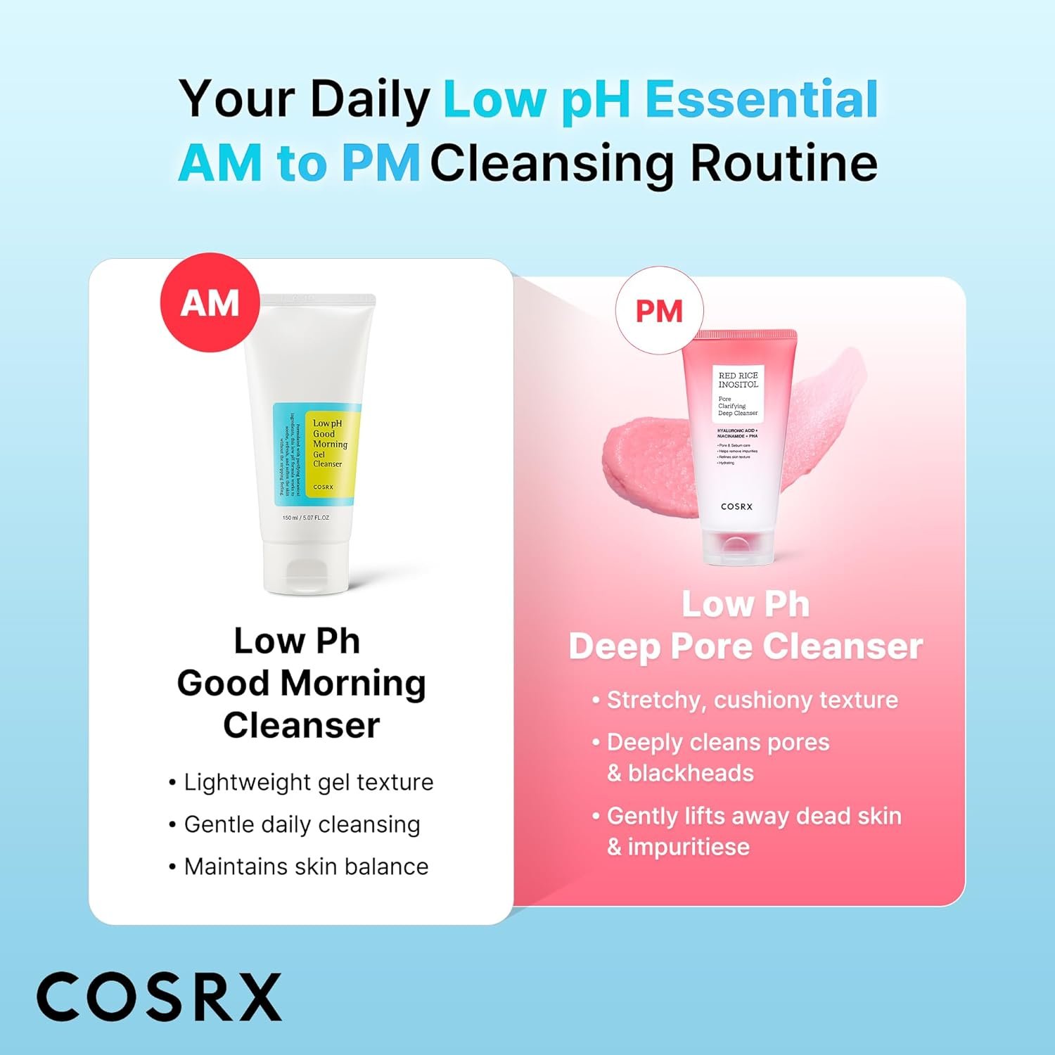 COSRX Low pH Good Morning Gel Face Cleanser, 5.07 fl oz, BHA Face Wash, Daily Mild Face Cleanser for Sensitive Skin, PH Balancing, Korean Skin Care, Korean Face Wash - Image 4