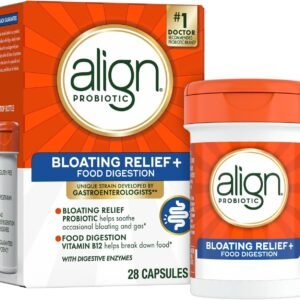 Align Probiotic Bloating Relief + Food Digestion, Probiotics for Women and Men, #1 Doctor Recommended Brand‡, Promotes Digestive Health and Helps Support the Metabolism of Food*, 28 Capsules