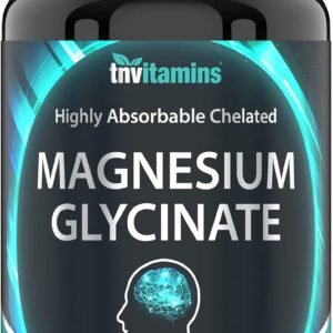 tnvitamins Magnesium Glycinate 300mg, 90 Capsules | High Absorption Chelated Magnesium for Sleep, Calm & Muscle Support* | Non-GMO, Gentle, Non-Laxative | TNVitamins
