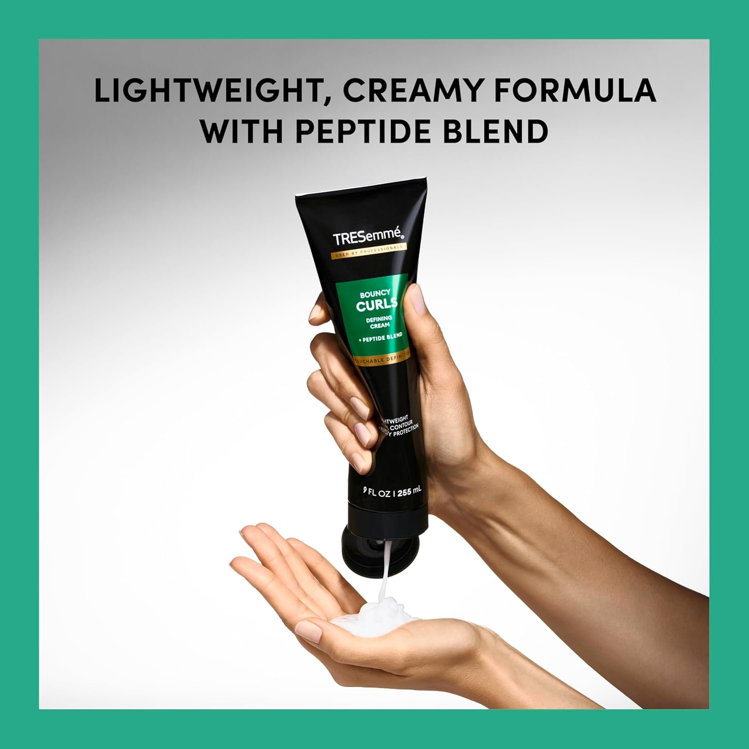TRESemmé Defining Cream 1 ct Bouncy Curls for Lightweight + Curl Control + Humidity Protection, with Peptide Blend, 9 fl oz - Image 3