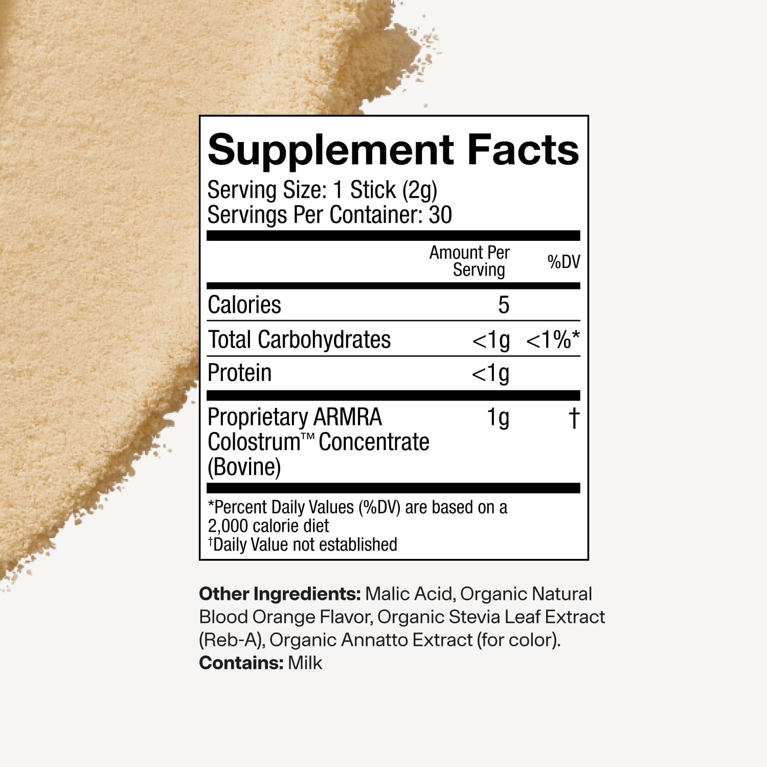 ARMRA Colostrum™ Powder | Blood Orange | Gut Health & Bloating | Skin & Hair | Immunity | Keto, Gluten & Fat-Free | 30 Servings - Image 8