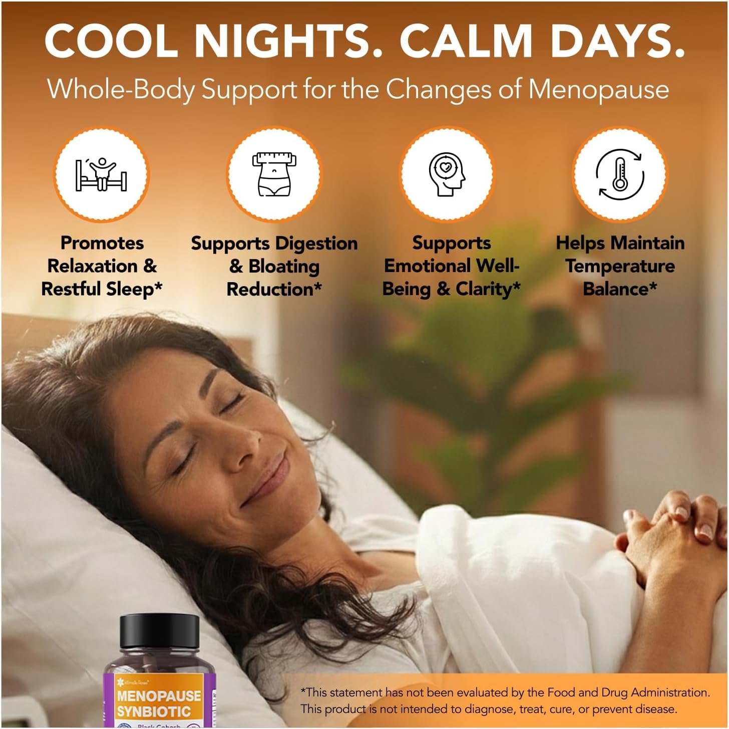 Complete Menopause Support Supplement for Women | Menopause Synbiotic with Black Cohosh, Dong Quai, Rhubarb Root | Helps Easing Hot Flashes, Night Sweats, Restful Sleep | 60 Capsules - Image 6