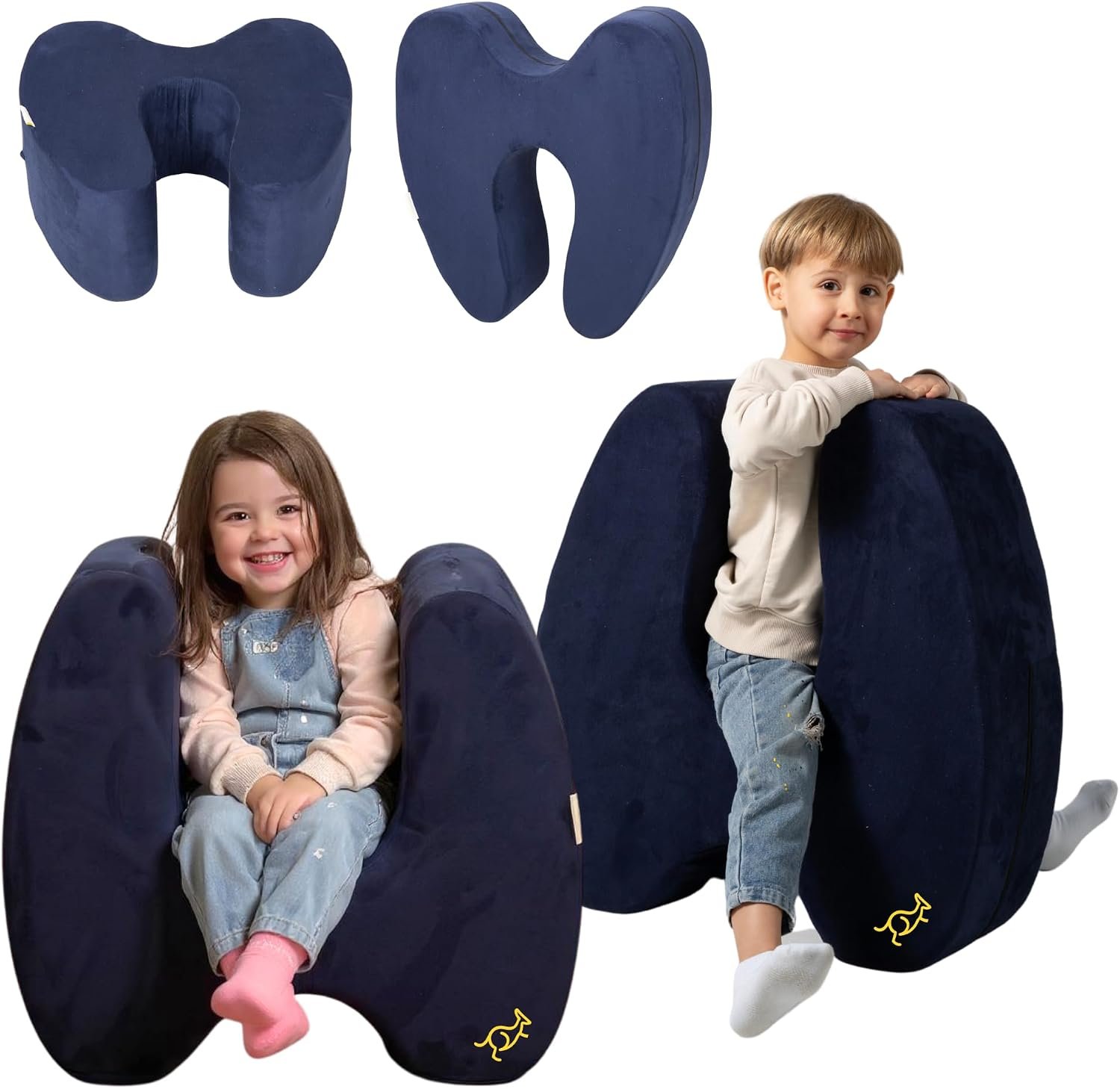 TED KANGAROO Sensory Soft Squeeze Seat – Calming Compression Chair for Kids with Sensory Needs, Washable Cover, Rocking Design
