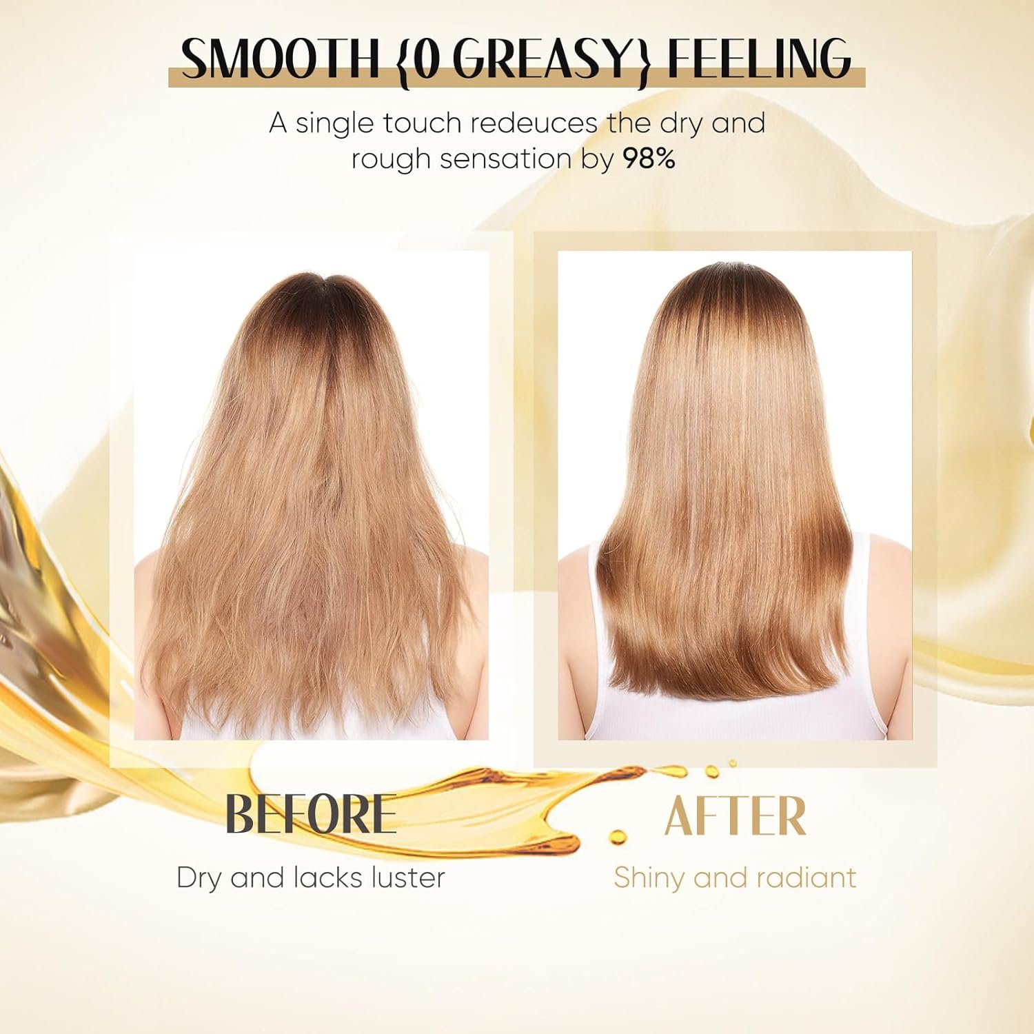 GREEONIL Hair Oil with Argan Oil, Coconut Oil, Olive Oil, Vitamin E for Nourish Hair, Smooth Frizz, Add Shine, Hair Treatment Oil for Women Men Frizzy Damaged Fine Curly Hair, Leave-in, 2Pack - Image 3