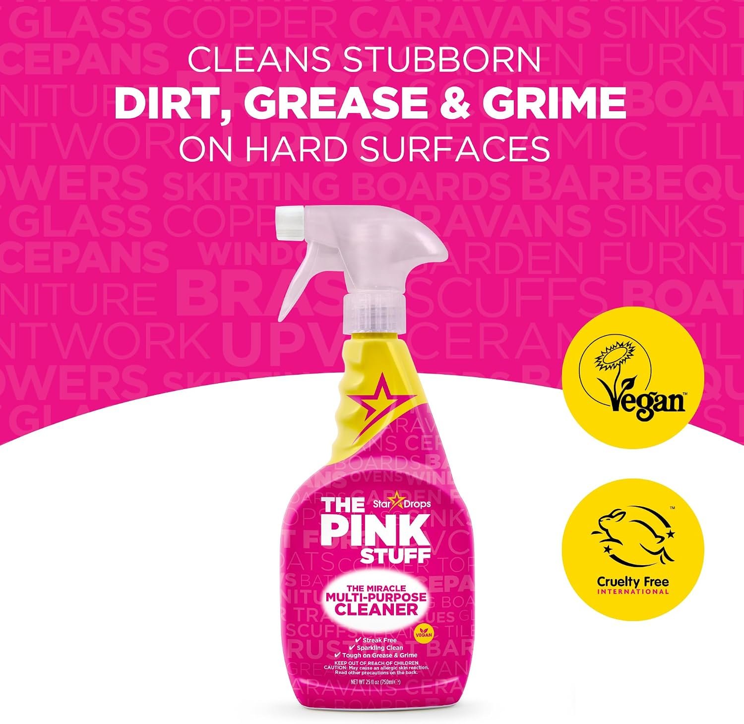 Stardrops - The Pink Stuff - The Miracle Multi-Purpose Cleaner Spray- 25.36 Fl Oz - Image 2