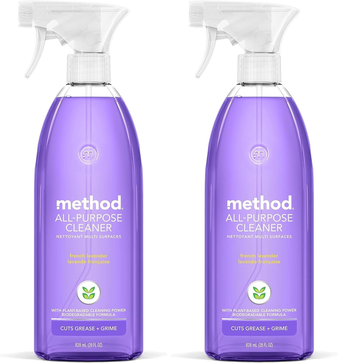 Method All-Purpose Cleaner Spray, French Lavender, Perfect for Most Counters, Tiles and More, 28 Fl Oz (Pack of 2)
