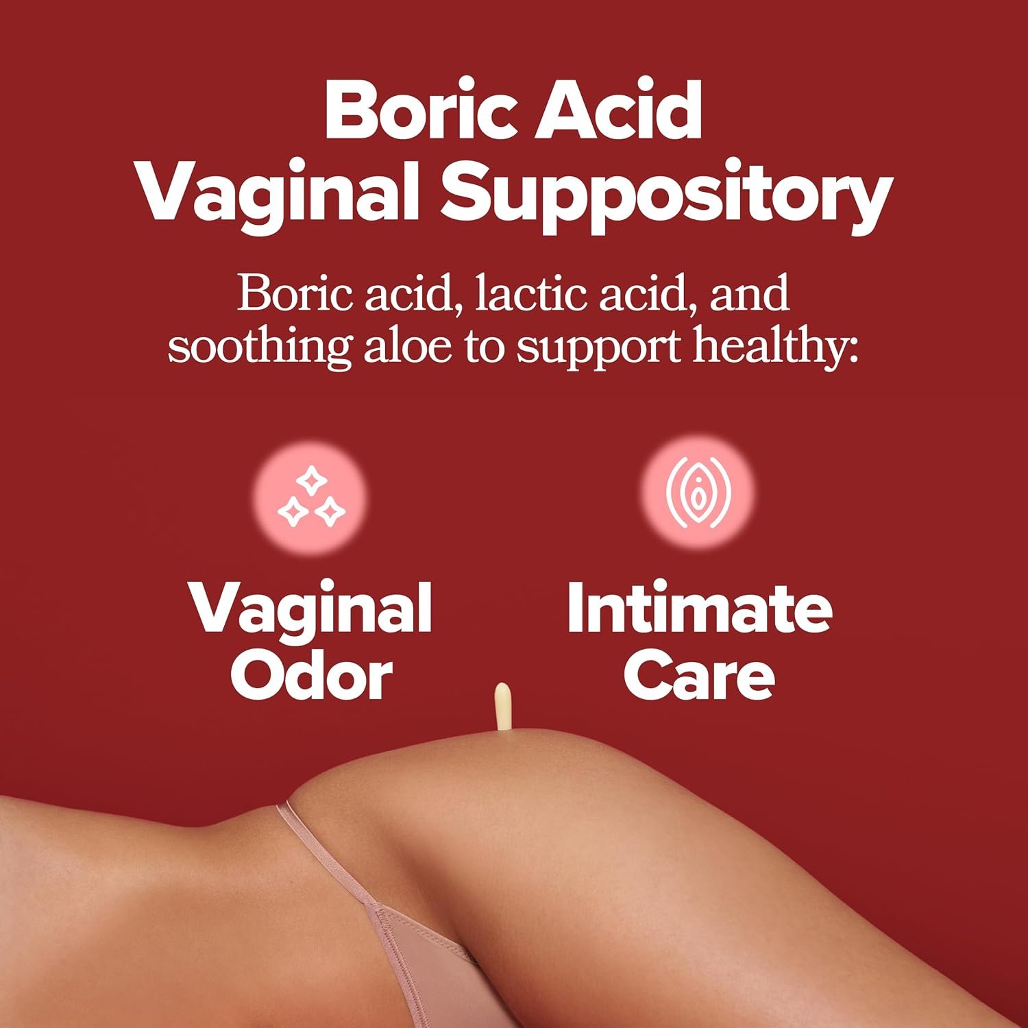 O Positiv URO Boric Acid Vaginal Suppository – with Lactic Acid, and Aloe for Fast Relief and Vaginal Odor Control – Vegan, Free from Parabens, Dyes, and Fragrances – 12 Count (Pack of 1) - Image 2