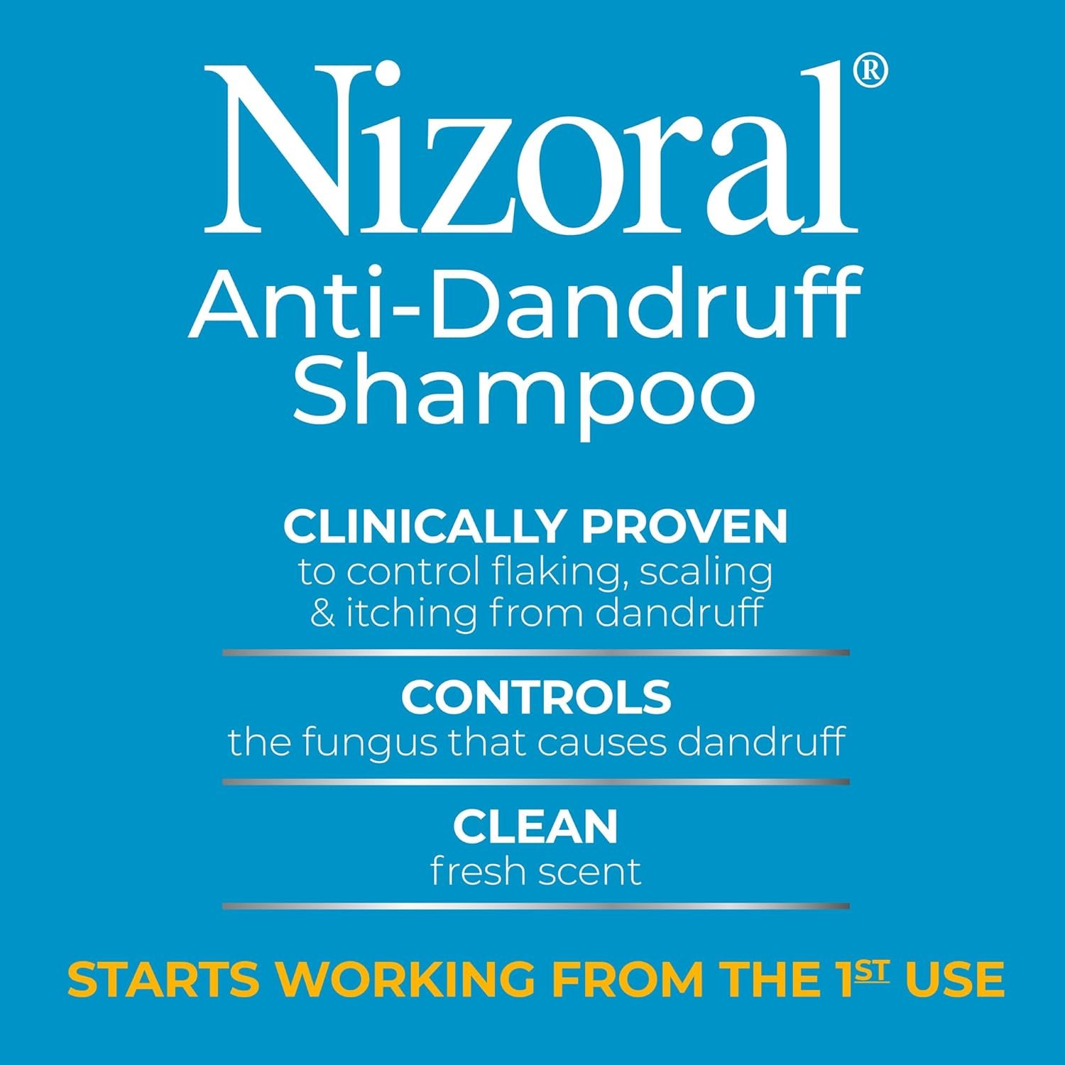 Nizoral Anti-Dandruff Shampoo with 1% Ketoconazole, Fresh Scent, 7 Fl Oz - Image 9