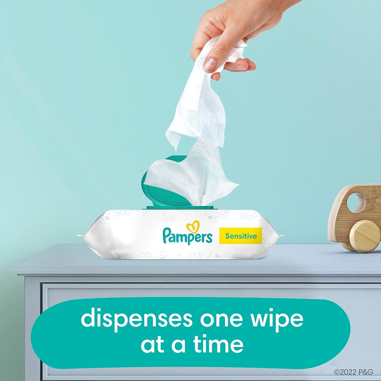 Pampers Baby Wipes Sensitive Perfume Free 7X Refill Packs (Tub Not Included) 448 Count - Image 5