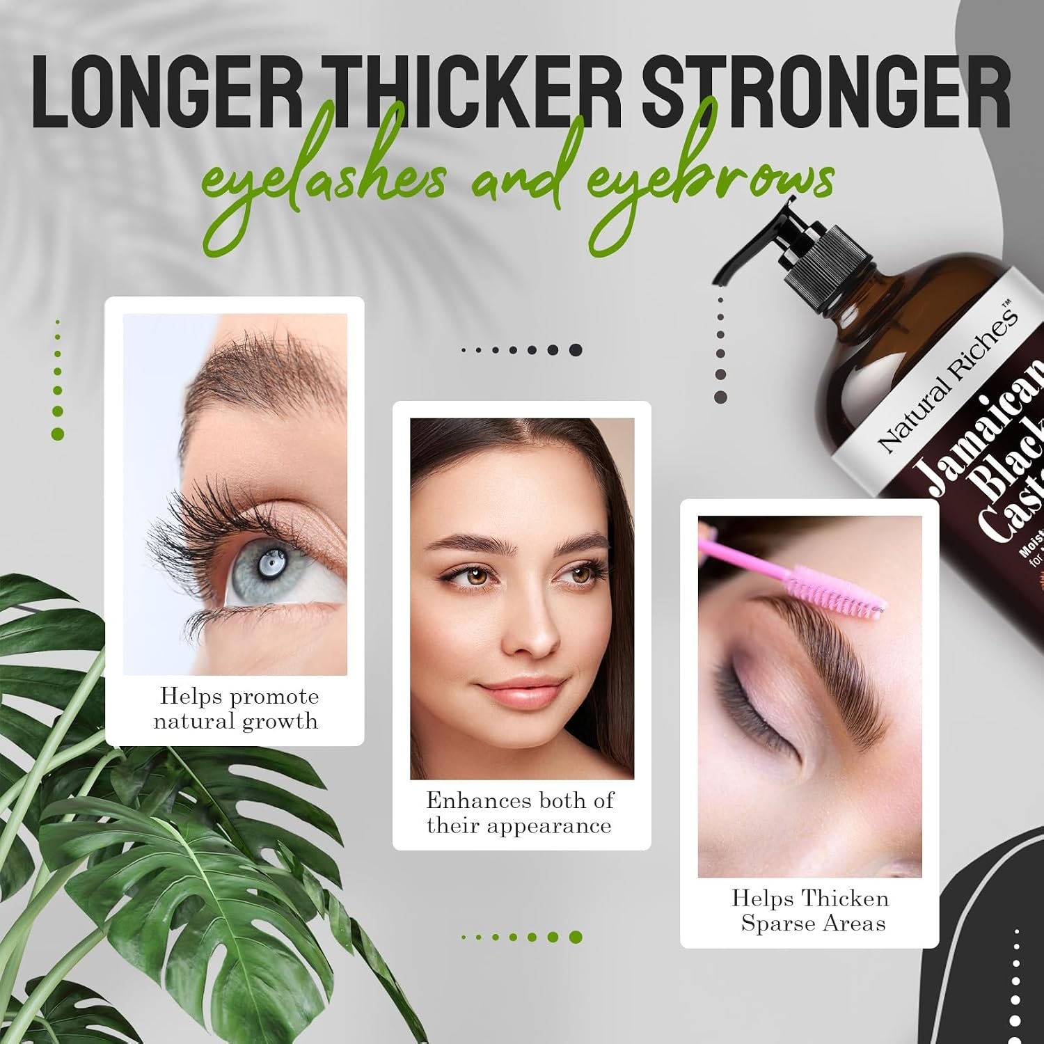 Natural Riches Jamaican Black Castor Oil Glass Bottle Pure Organic Cold Pressed for Hair Growth Skin Care for Dry Skin Conditioning Eyebrows Eyelashes Scalp and Nail Moisturizes & Repairs 16fl.oz. - Image 5