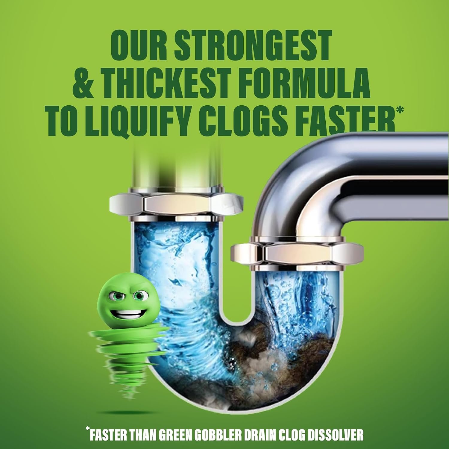 Green Gobbler Industrial Strength Grease and Hair Drain Clog Remover | Drain Cleaner Gel | Safe for Pipes, Toilets, Sinks, Tubs, Drains & Septic Systems | 1 Gallon - Image 4