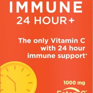 Nature’s Bounty Immune 24 Hour +, The only Vitamin C with 24 Hour Immune Support from Ester-C, 1000 mg Vitamin C, D & Zinc, Gluten Free, Rapid Release Softgels, 2 Softgels per Day, 50 Count