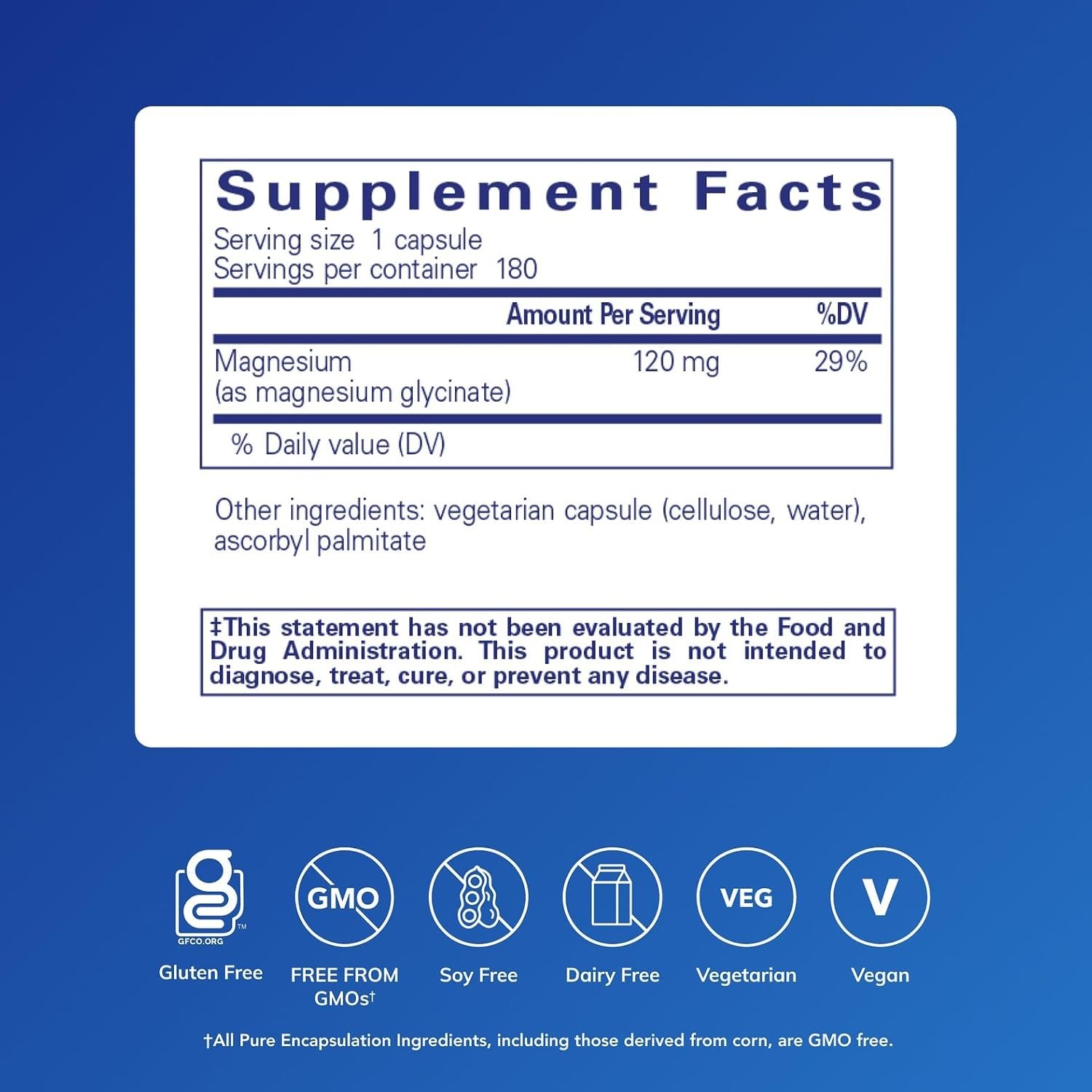Pure Encapsulations Magnesium (Glycinate) - Supplement to Support Stress Relief, Sleep, Heart Health, Nerves, Muscles, and Metabolism* - with Magnesium Glycinate - 180 Capsules - Image 2