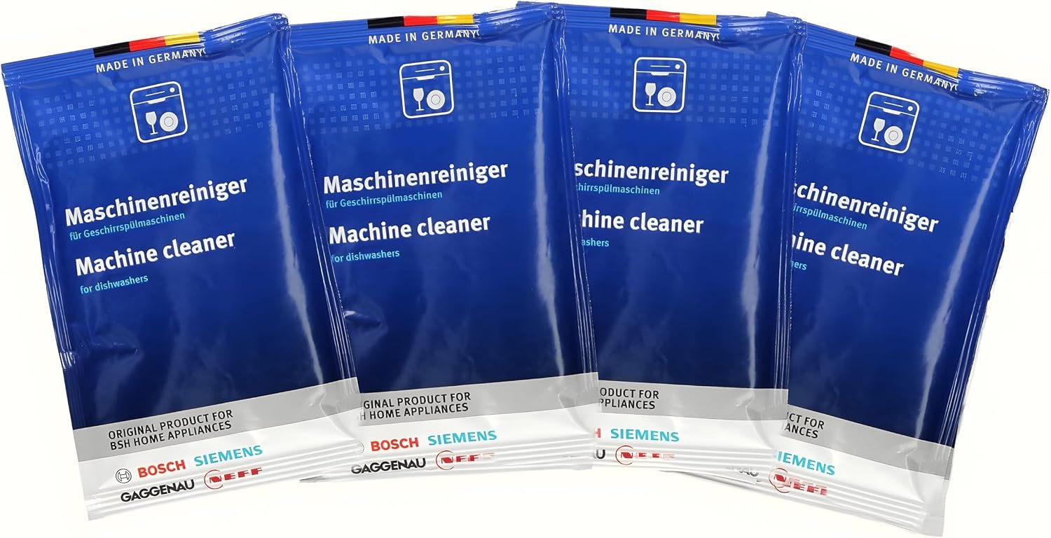 Bosch 312477 Dishwasher Cleaner – 1 Pack of 4 Bags (Total: 6.4 oz / 180g, Each 1.6 oz / 45g) – Removes Limescale & Grease | Improves Performance & Extends Appliance Life - Image 3