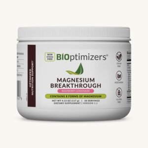 BIOptimizers Magnesium Breakthrough Drink – 8 Forms of Magnesium, Electrolytes, Sleep Health, Stress, Muscle Recovery, Heart Support | Glycinate, Citrate, Malate- Raspberry Lemon