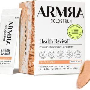ARMRA Colostrum™ Powder | Blood Orange | Gut Health & Bloating | Skin & Hair | Immunity | Keto, Gluten & Fat-Free | 30 Servings