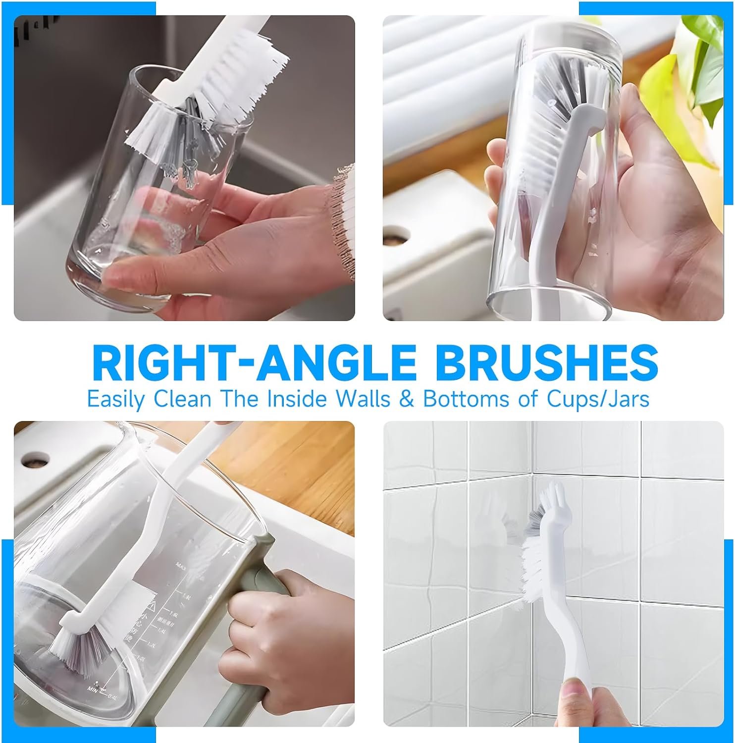 14Pcs Crevice Cleaning Brush Set, V Shape Grout Cleaner Brush for Deep Cleaning Gap, Hard Bristle Scrub Brushes Tools, Cleaning Supplies for Household Use, Bathroom, Kitchen, Toilet, Window - Image 4