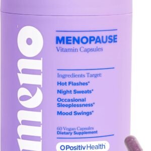 MENO Vitamins for Menopause – Hormone-Free Menopause Supplement for Women – Black Cohosh & Ashwagandha KSM-66 – Helps Relieve Hot Flashes, Night Sweats, Mood Swings – 30 Servings (Pack of 1)