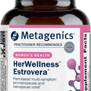Metagenics HerWellness Estrovera – Hormone-Free Plant-Based Supplement – Supports Menopause & Perimenopause Relief – Hot Flashes, Night Sweats, Multi-Symptom Support – Vegetarian, Non-GMO – 30 Tablets