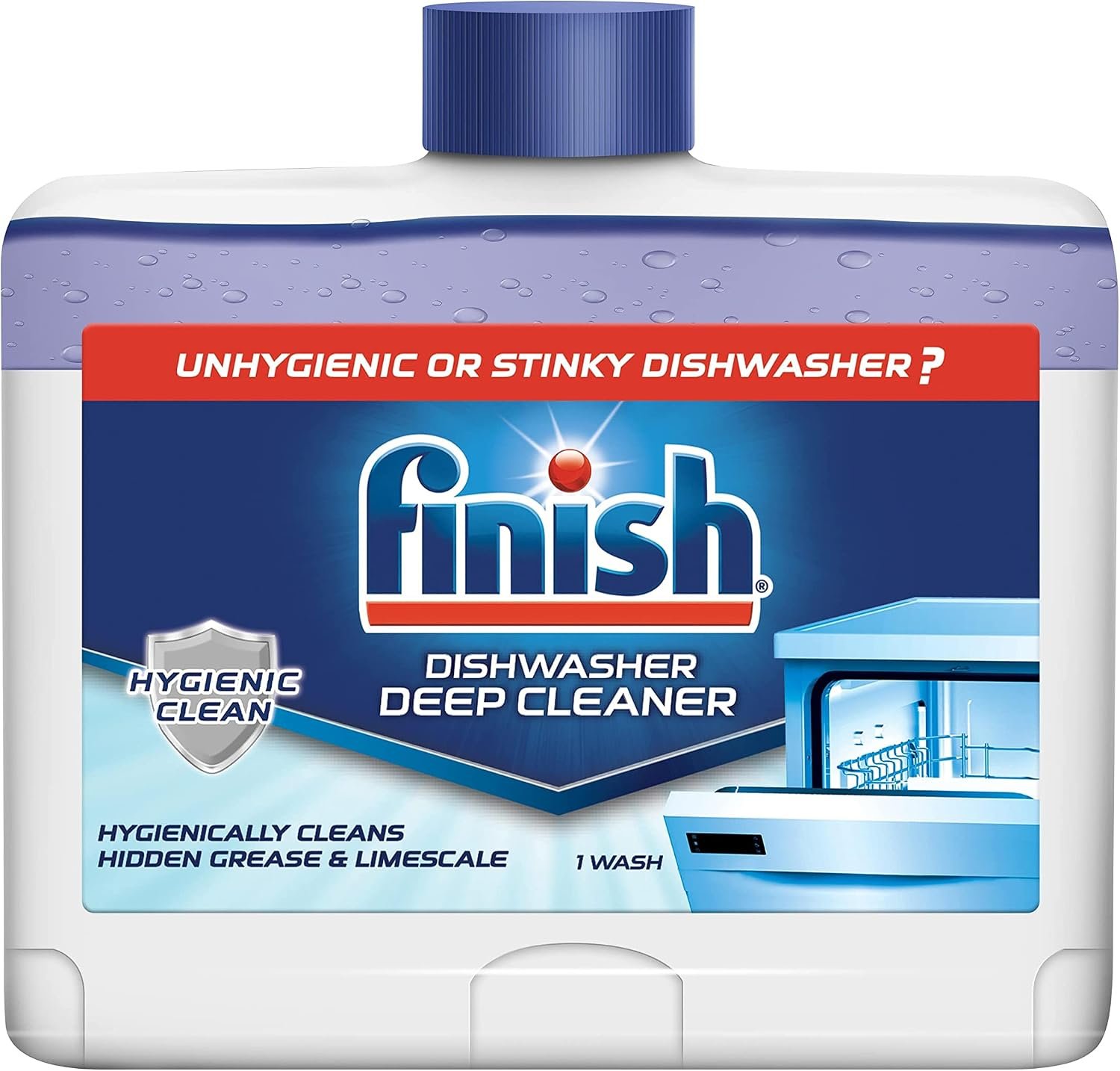 Finish Dual Action Dishwasher Cleaner: Fight Grease & Limescale, Fresh 8.45 oz.(Pack of 4) - Image 2