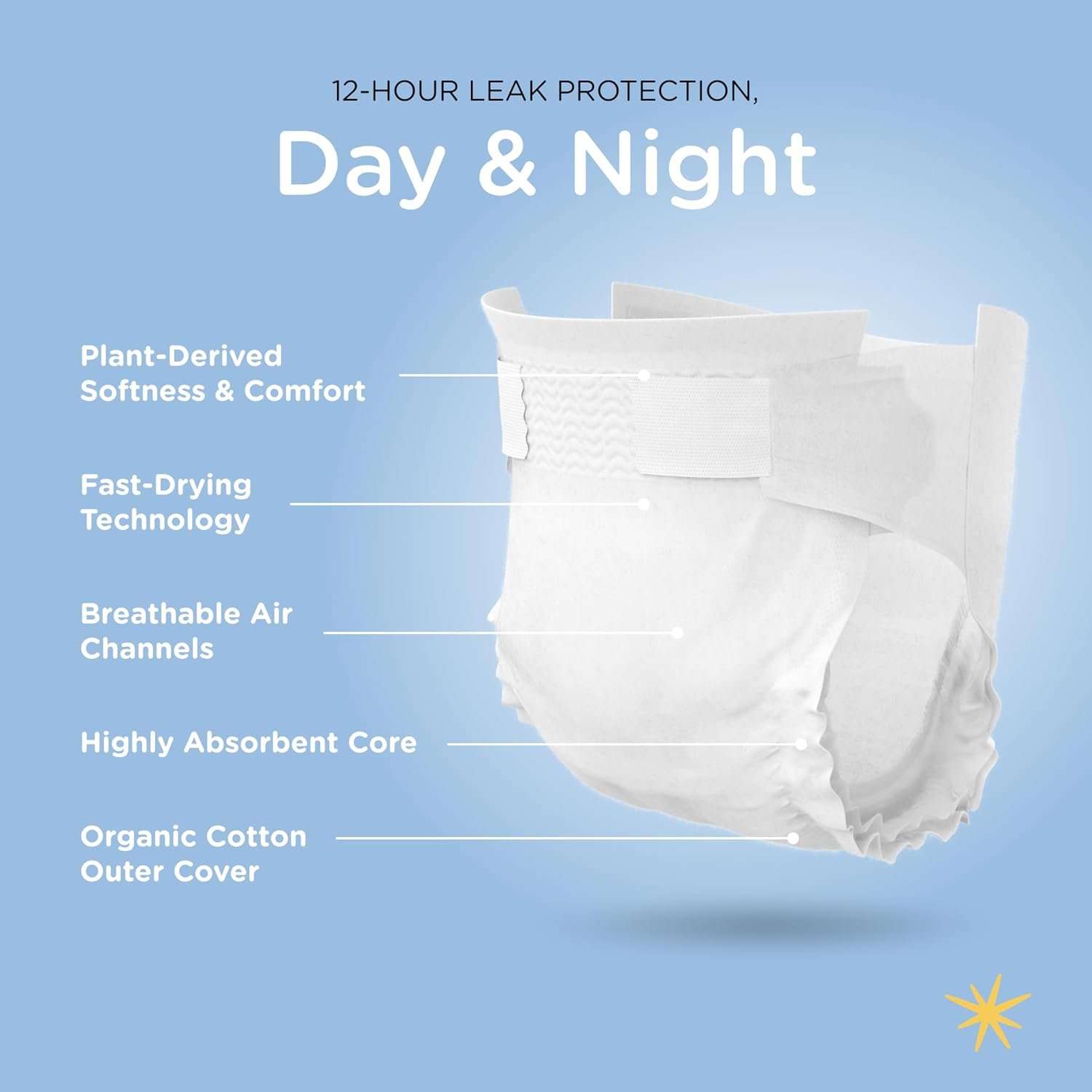 Our Diapers | The First EWG Verified & Microbiome-Friendly Diaper | Size 3 (16-28 lbs) 168 Count | 12-Hour Leak Protection | Made with Organic Cotton & Plant-Derived Materials | Totally Chlorine Free - Image 4