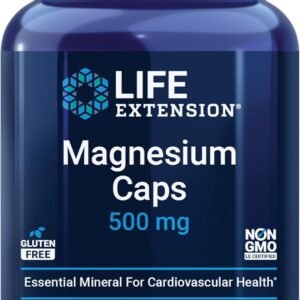 Life Extension Magnesium Caps, 500 mg, Magnesium Oxide, Citrate, and Succinate, Heart Health, Healthy Bones, Metabolism Support, 100 Vegetarian Capsules