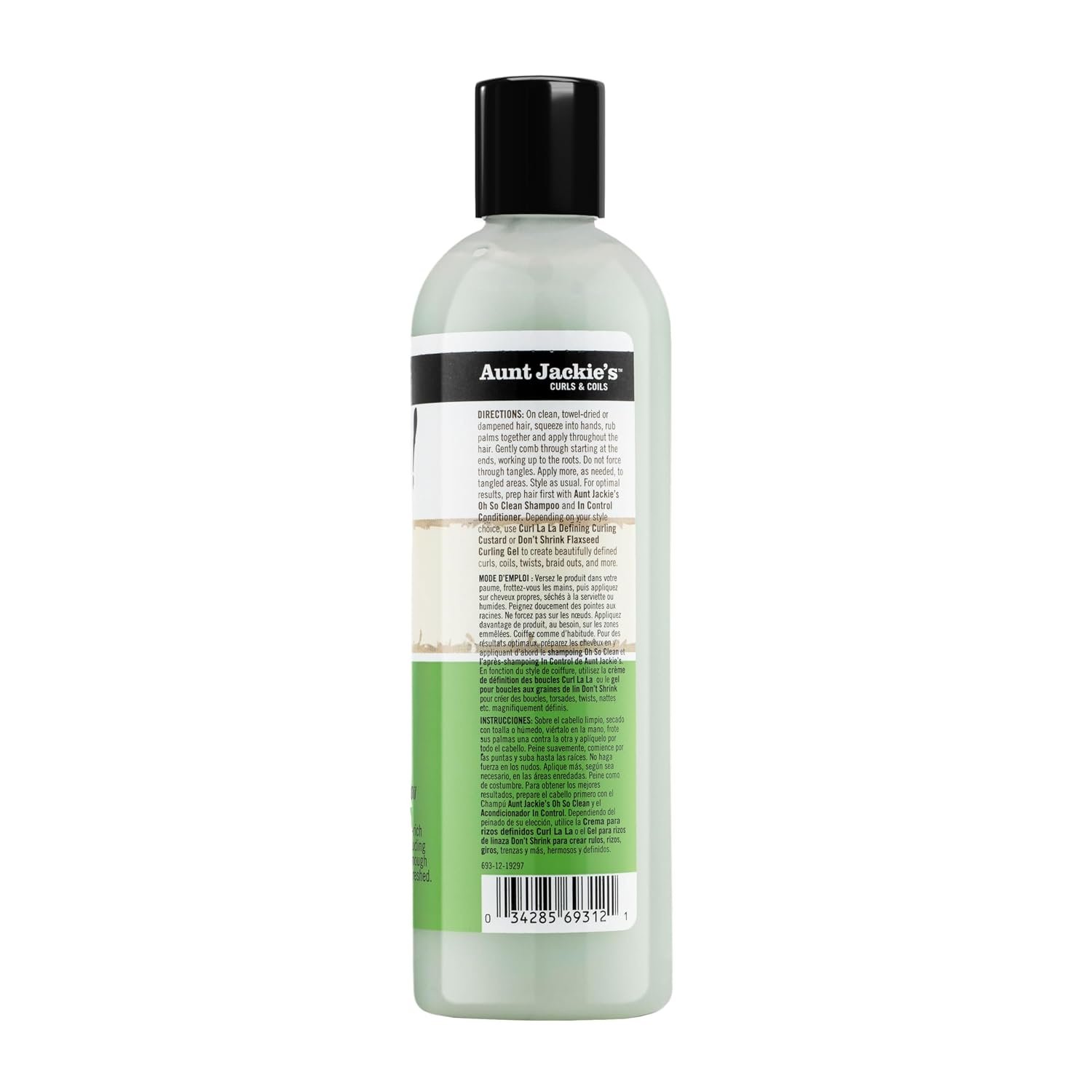 Aunt Jackie's Curls and Coils Quench Moisture Intensive Leave-In Hair Conditioner for Natural Curls, Coils and Waves, Enriched with Shea Butter, 12 oz - Image 8