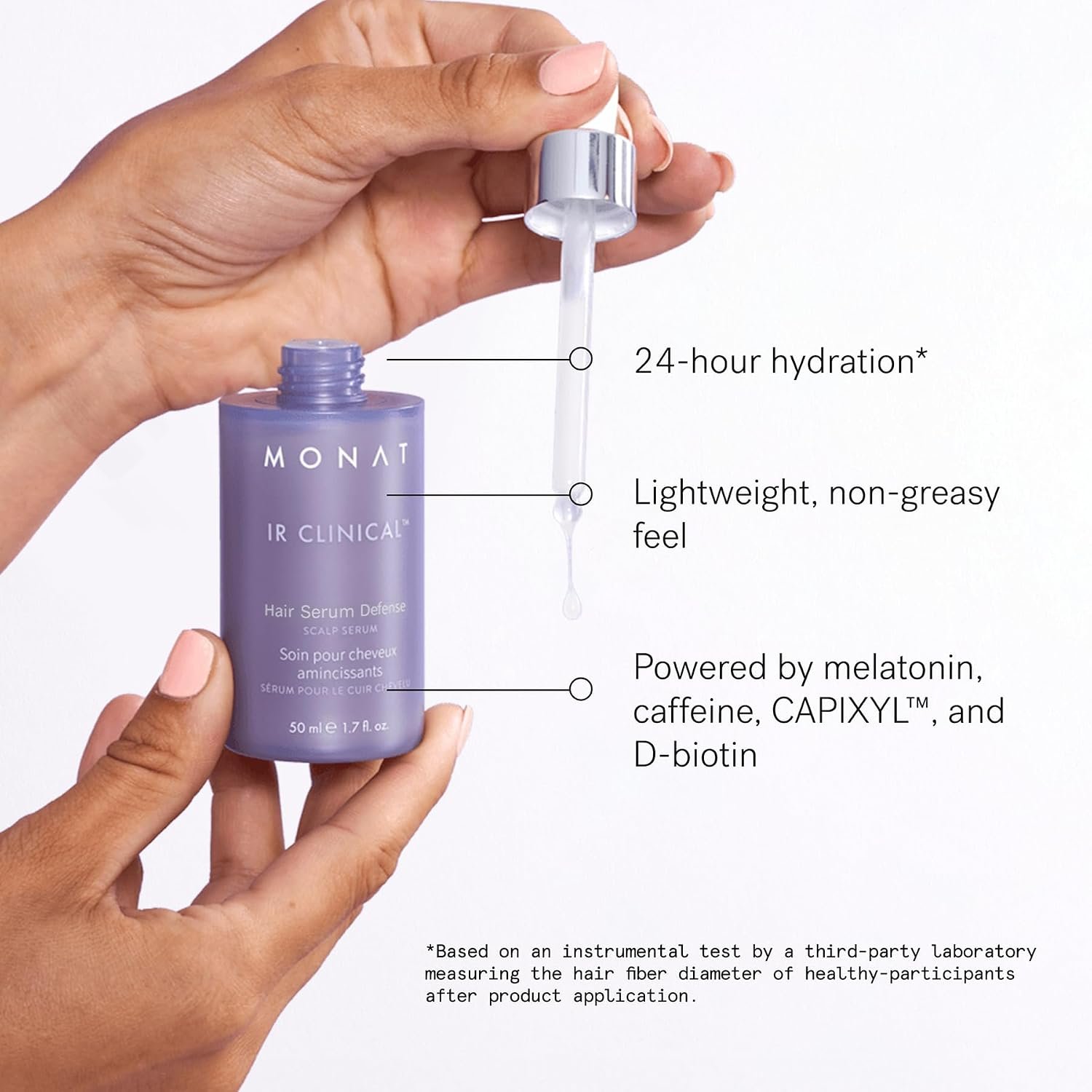 MONAT IR Clinical™ Hair Thinning Defense Scalp Serum – Nourishes Scalp, Reduces Breakage, Boosts Hair Density, and Supports Thicker, Fuller-Looking Hair with a Lightweight, Non-Greasy Formula - Image 4