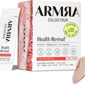 ARMRA Colostrum Powder | Vine Watermelon | Gut Health & Bloating | Skin & Hair | Immunity | Keto, Gluten & Fat-Free | 30 Servings