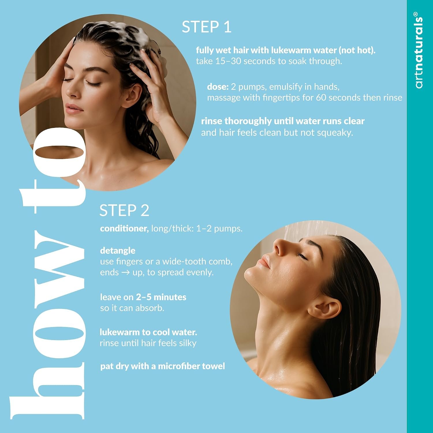 Biotin Rice Water Shampoo and Conditioner Set - Sulfate-Free Formula – Dual Bottle - Made with Collagen, Keratin, and Jojoba to Promote Strength, Shine, and Growth 16 Fl Oz 2 PK - Image 6