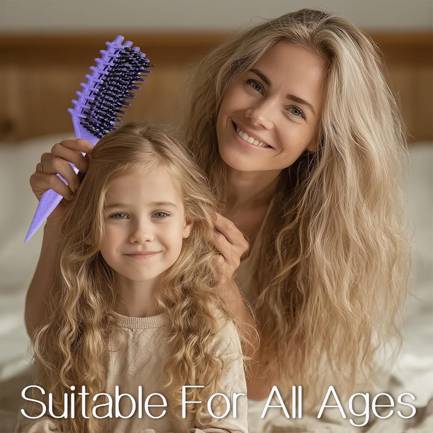 Curly Hair Brush,Curl Defining Brush for Effortlessly Defined Curls & Waves,Vented Hair Brush for Wet & Dry Hair,Women and Men,Reduces Frizz (Purple) - Image 6