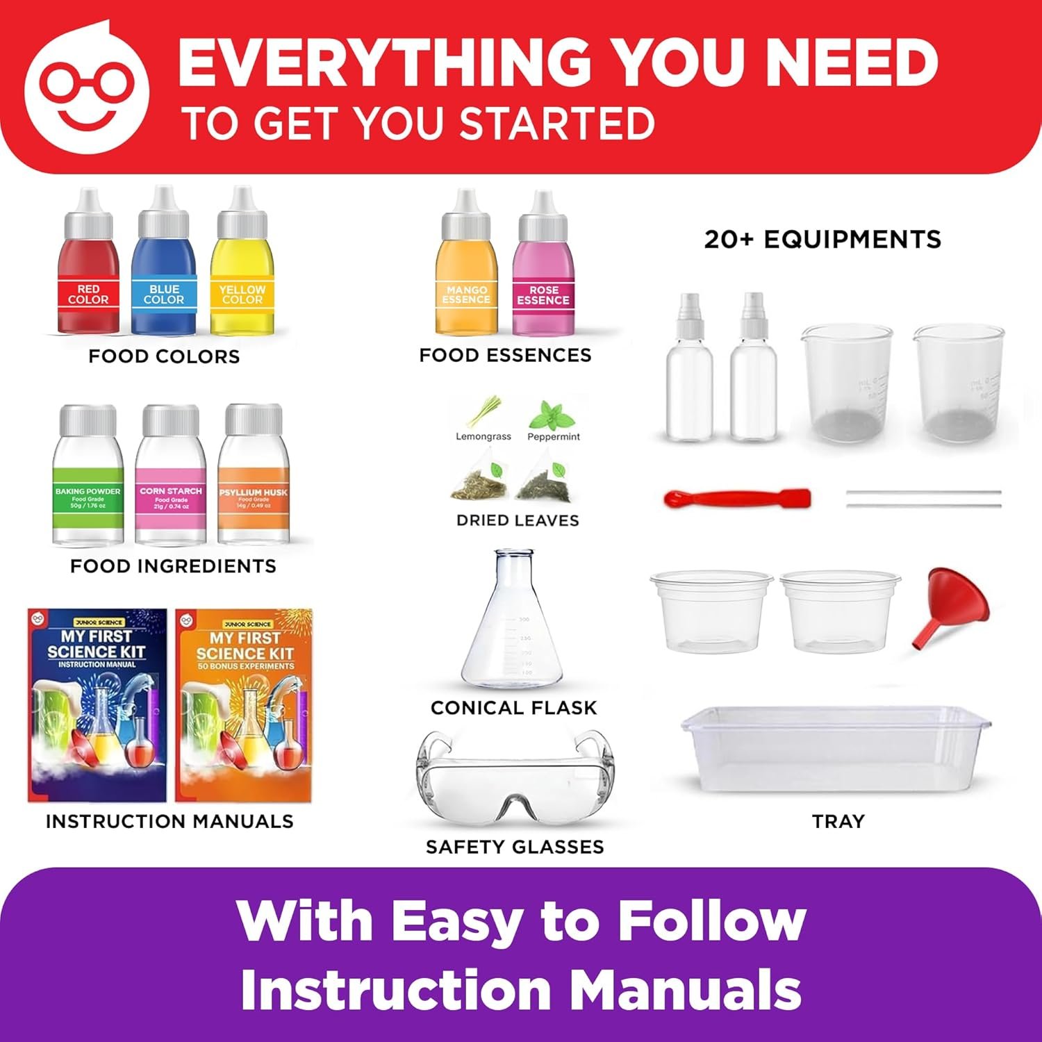Doctor Jupiter My First Science Kit for Kids Ages 4-5-6-7-8 | Birthday Gift Ideas for 4+ Year Old Boys & Girls | Toy Stem Kit with 100+ Experiments | Learning & Educational Projects - Image 6