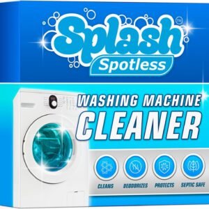 Splash Spotless Washing Machine Cleaner for HE Front Load & Top Load Washers, 1 Count (Pack of 1)