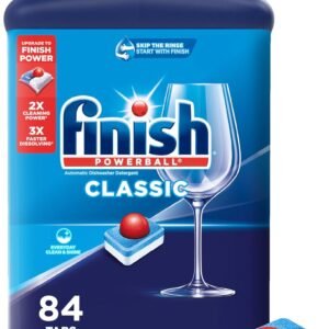 Finish Classic Dishwasher Pods, No Pre-Rinse Dishwasher Detergent Soap For Clean & Shine Everyday with Grease Fighting Power, 84 Count