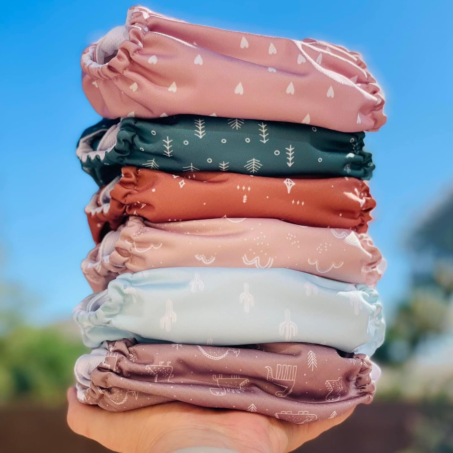 Mama Koala 3.0 Pocket Cloth Diapers for Babies with AWJ Lining, 6 Pack with 6 4-Layer Natural Cloth Diaper Inserts - Reusable and Washable Pocket Diapers(Simply Neutrals) - Image 3