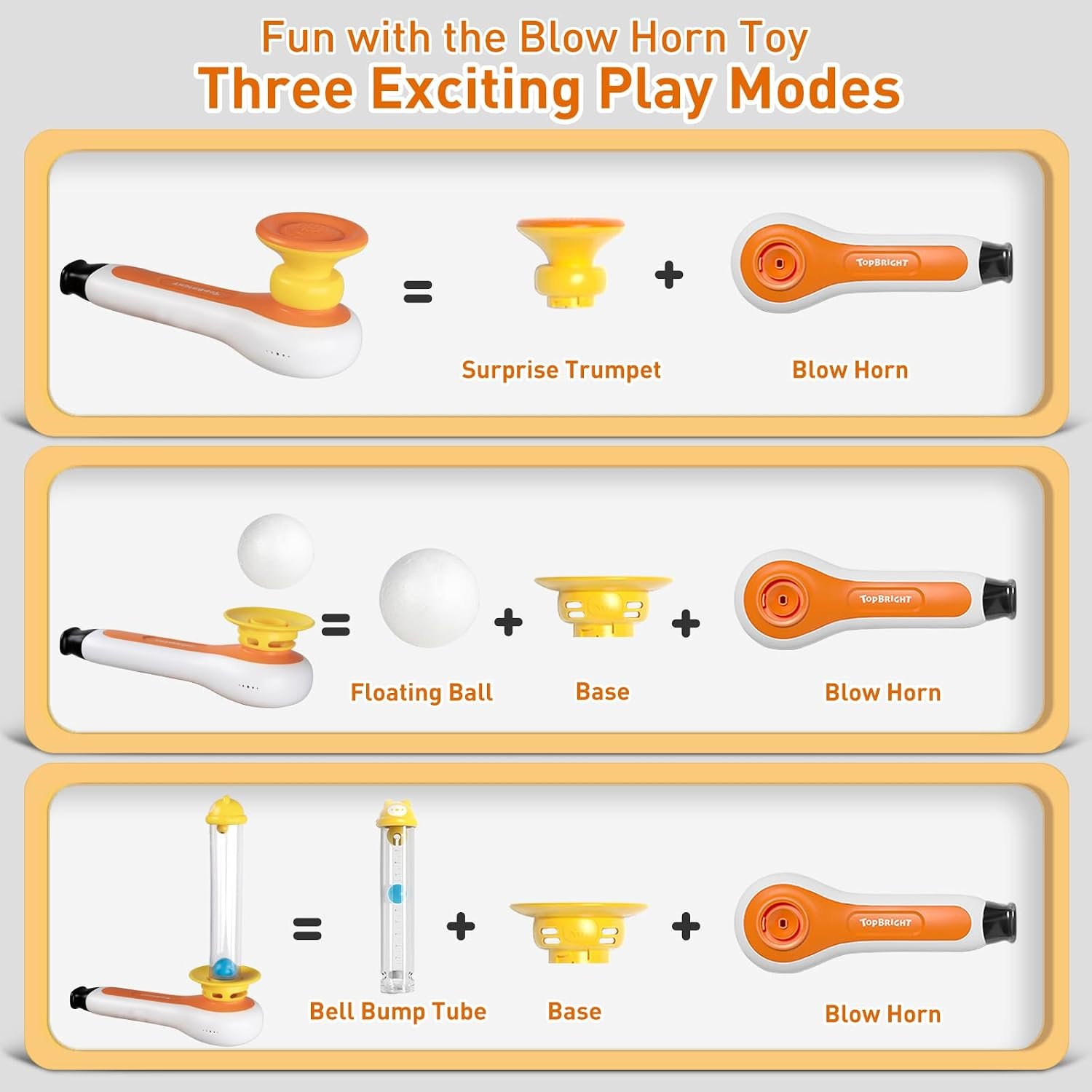 TOP BRIGHT 3in1 Sensory Toys for Toddlers Autism, Oral Motor Speech Therapy Montessori Toys for 3 4 5 Year Old with Whistle, Ball Blowing, Floating Blow Pipe Balls Birthday Gift - Image 5