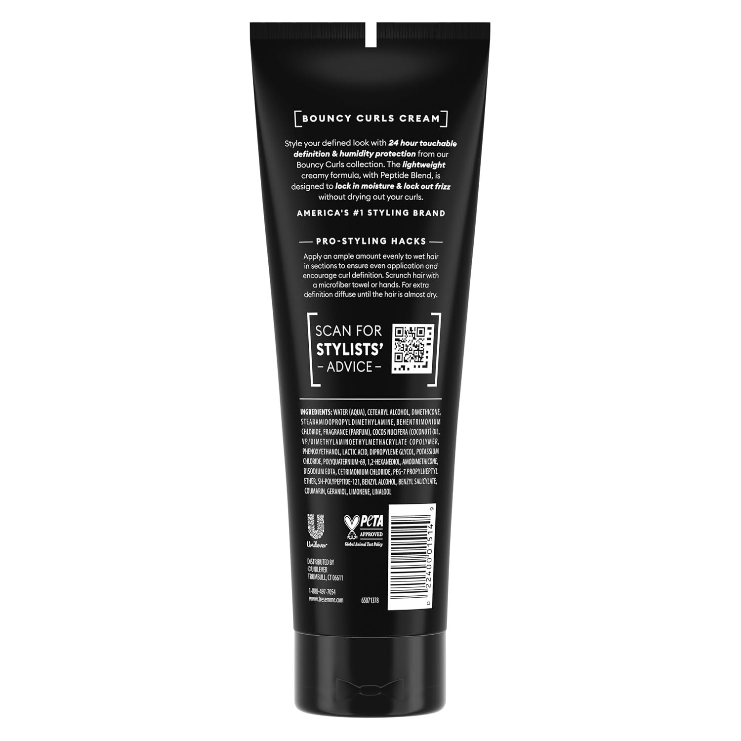 TRESemmé Defining Cream 1 ct Bouncy Curls for Lightweight + Curl Control + Humidity Protection, with Peptide Blend, 9 fl oz - Image 2