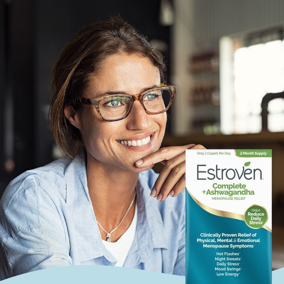 Estroven Complete + Ashwagandha Multi-Symptom Menopause Supplement for Women - 60 Ct. - Clinically Proven Ingredients Provide Menopause Relief & Night Sweats + Hot Flash Relief* - Drug-Free & Non-GMO - Image 10
