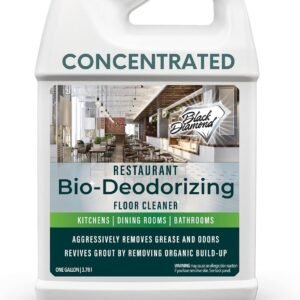 Restaurant Bio-Deodorizing Floor Cleaner – Heavy Duty Commercial Concentrated Enzyme Degreaser and Odor Eliminator for Mopping Tile, Laminate, Hardwood & More