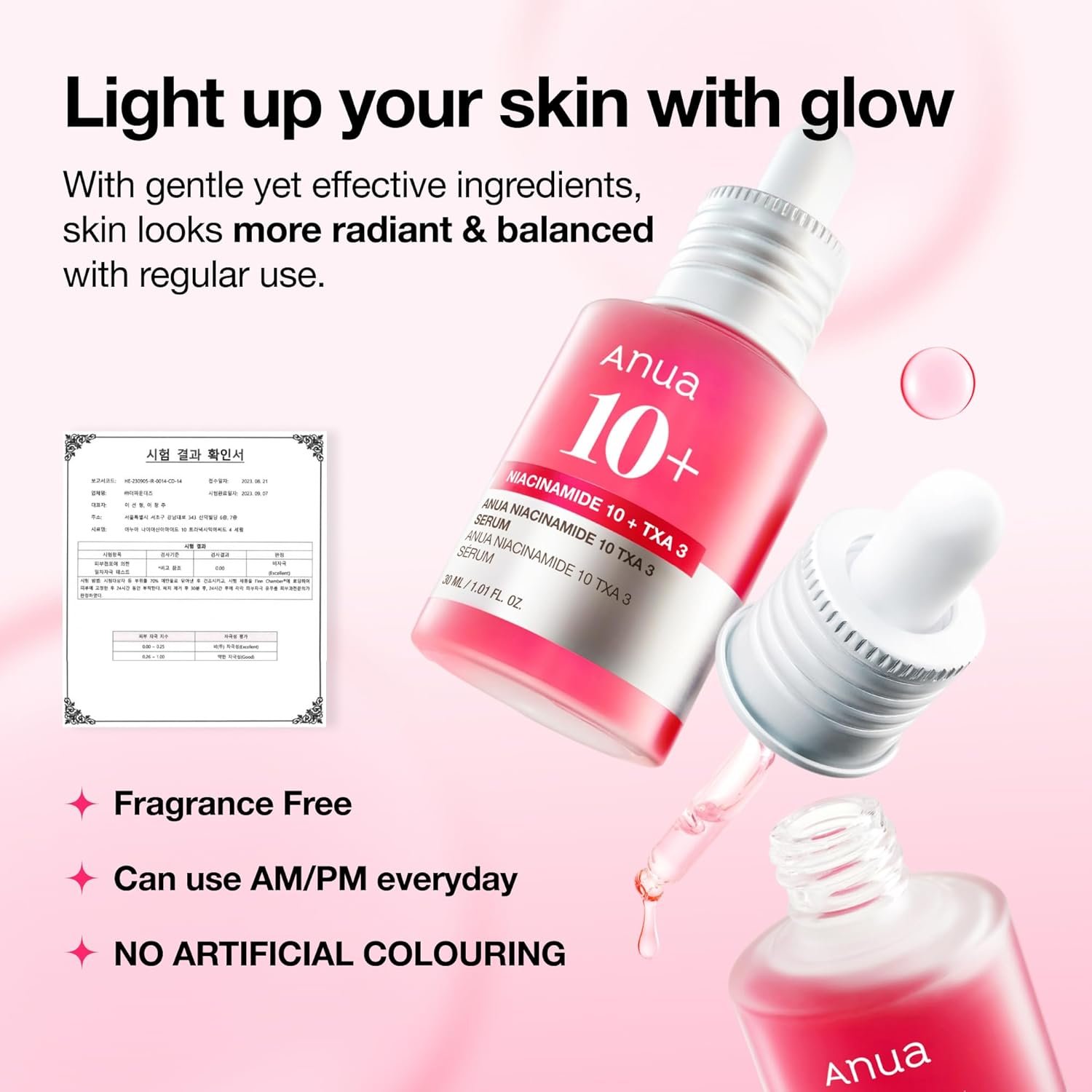 Anua Niacinamide 10 + TXA 4 Serum, Dark Spot Care, Hyaluronic Acid, Tranexamic Acid, Lightweight & Hydrating All-in-One Daily Facial Serum for Glass Skin, Korean Skincare, 1.01 fl.oz - Image 6