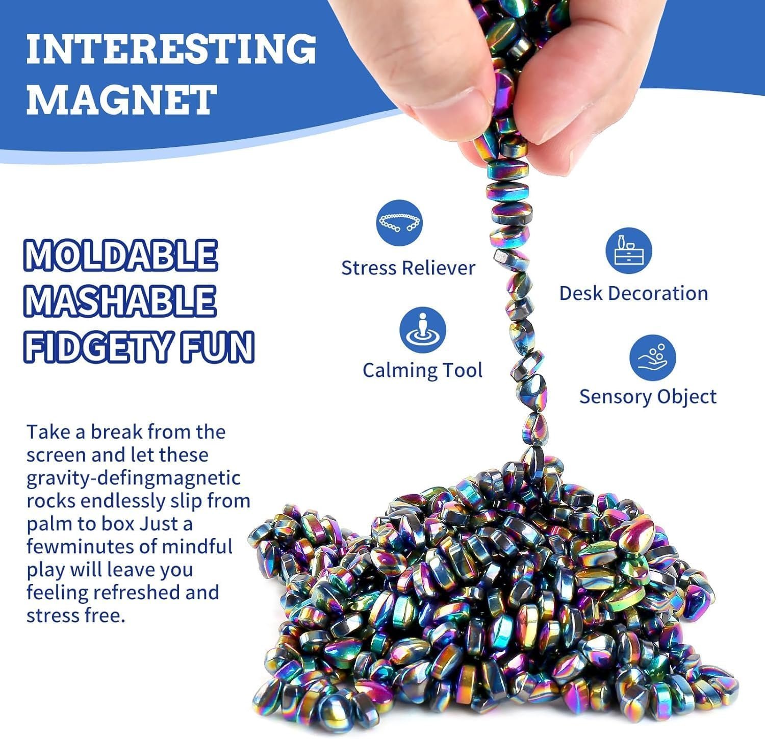 550pcs Putty, Fidget Toys, Fidget Toys Adults ,Sensory Toys,Adults Gifts,Desk Fidgets Toys for Office Stress/Anxiety Relief (550 PCS(Colour)) - Image 2