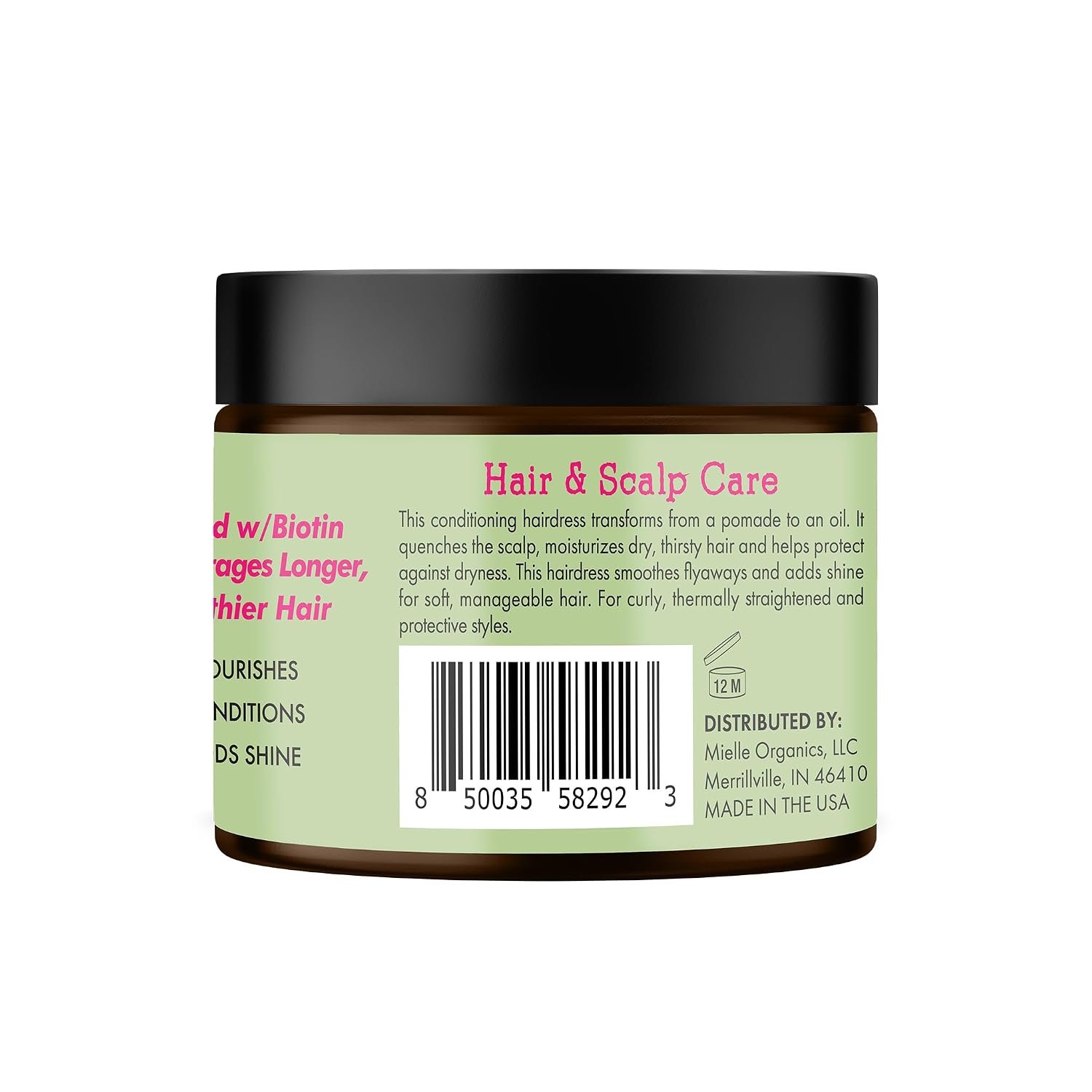 Mielle Organics Rosemary & Mint Hair Pomade for Women & Men - Conditioning Natural Hair Moisturizer to Quench the Scalp, Lock in Wave Patterns, Add Shine & Help Protect Against Dryness (5 oz) - Image 8