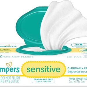 Pampers Sensitive Baby Wipes – Fragrance Free 56 Count, 1X