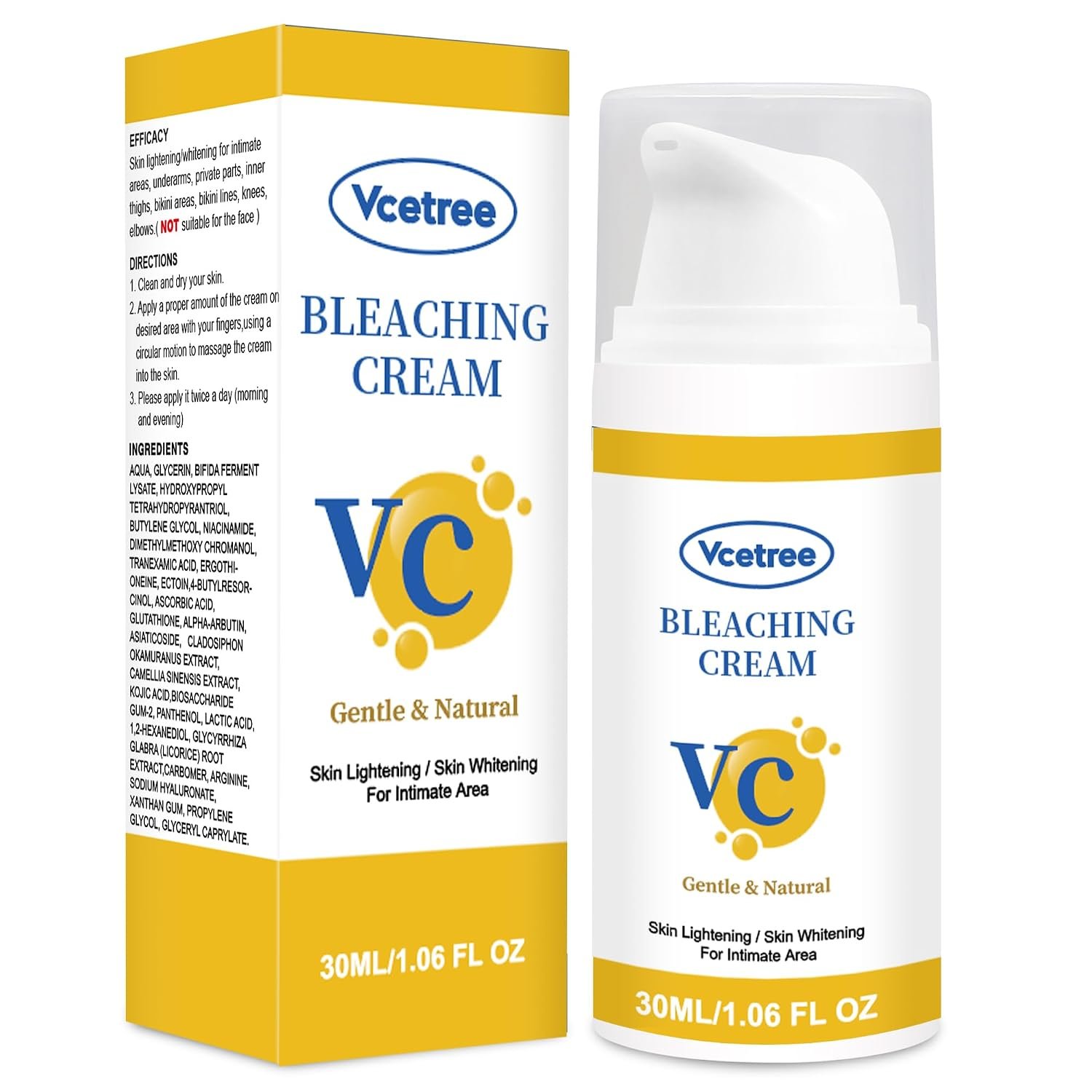 Skin Bleaching Cream Skin Lightening for Body Intimate Areas, Private Parts, Underarm, Knees, Elbows, Inner Thigh, Bikini Area, Whitening Cream Dark Spot Remover For Intimate Areas (1FL OZ) - Image 9