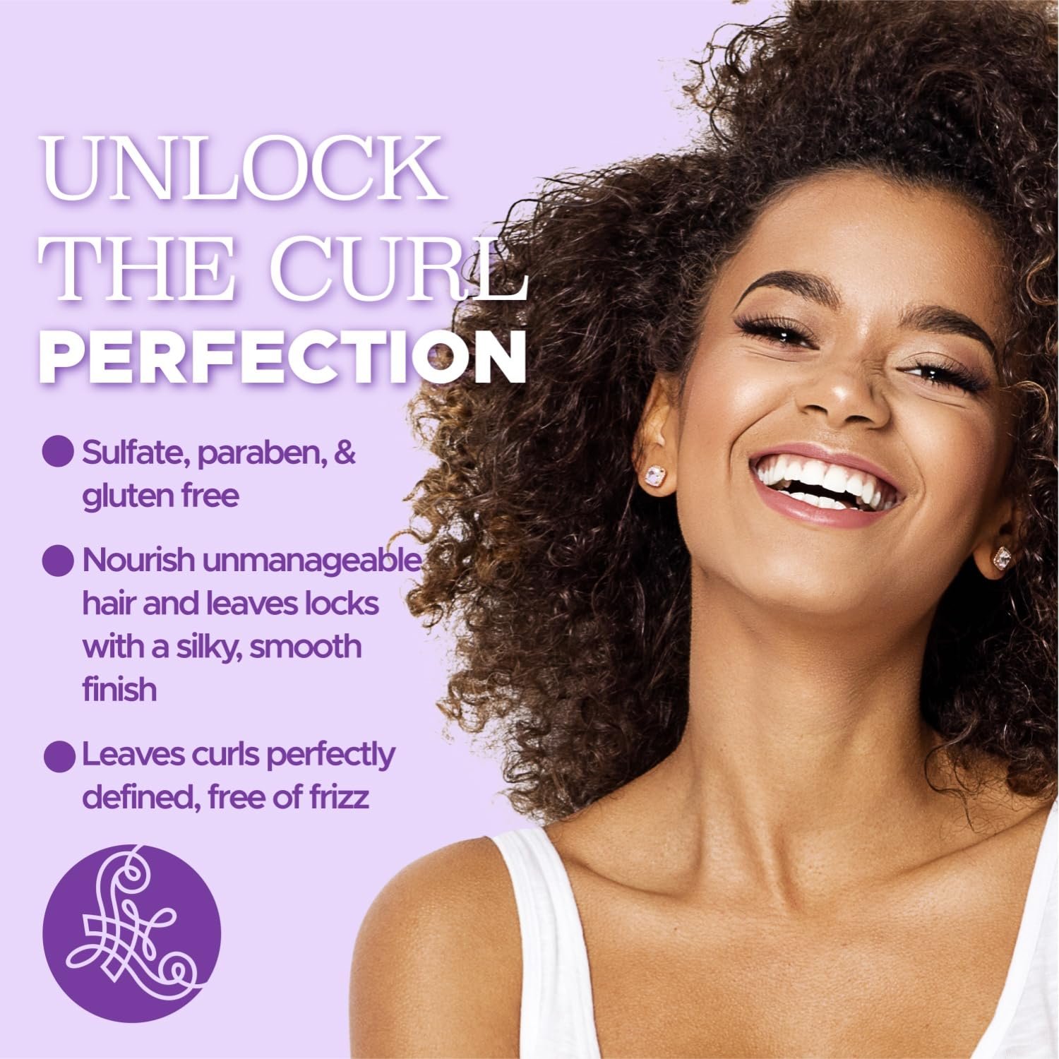 Luseta Curly Hair Shampoo and Conditioner Set with Coconut Oil, Unlimited Bounce and Definition for wavy and Coily hair, Reduce Frizz and Repair Dry Hair, for All Curl Types Sulfate Free 16.9Fl oz×2 - Image 3