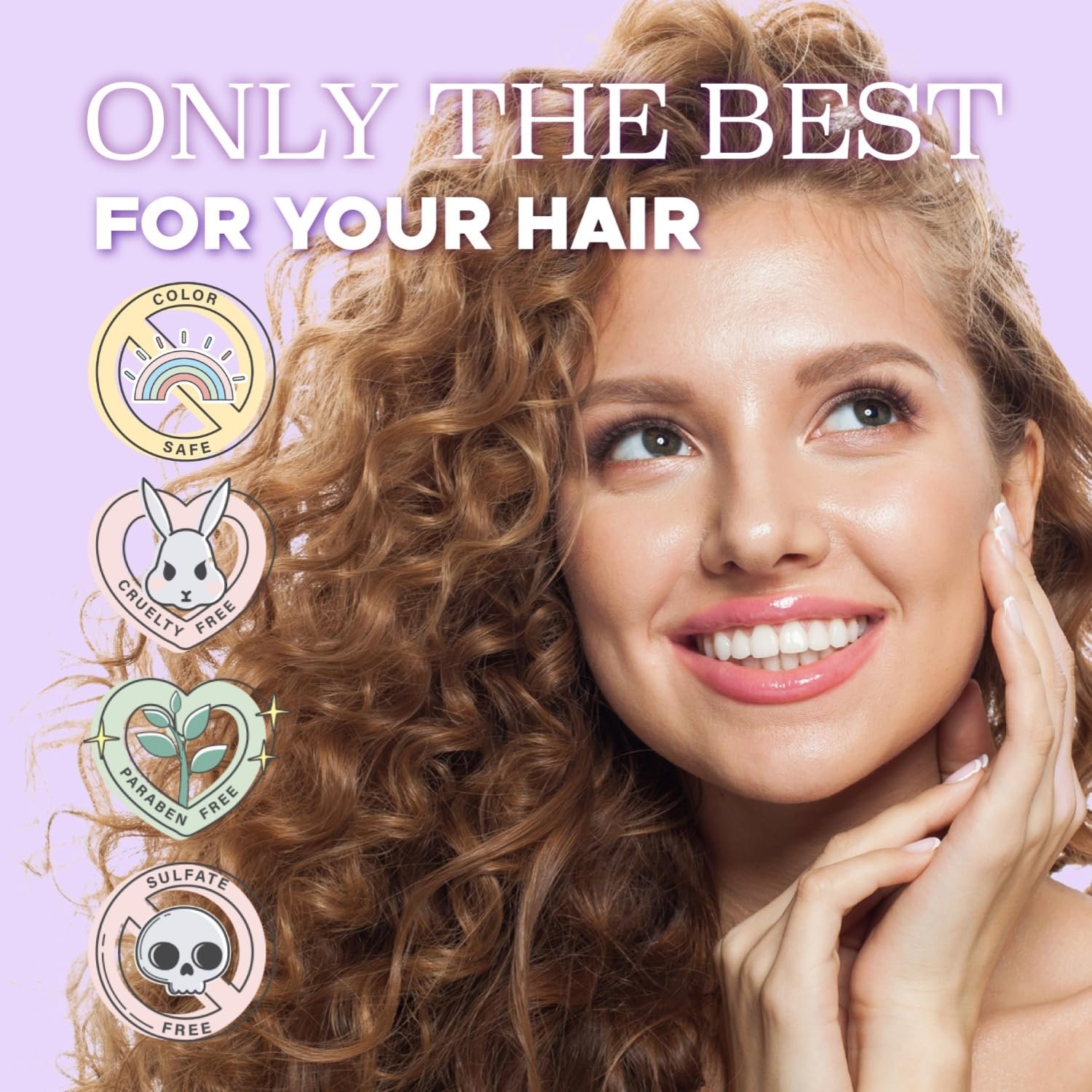 Luseta Curly Hair Shampoo and Conditioner Set with Coconut Oil, Unlimited Bounce and Definition for wavy and Coily hair, Reduce Frizz and Repair Dry Hair, for All Curl Types Sulfate Free 16.9Fl oz×2 - Image 8