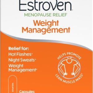 Estroven Weight Management for Menopause Relief – 30 Ct. – Clinically Proven Ingredients Help Manage Weight, Provide Night Sweats & Hot Flash Relief* Drug-Free & Gluten-Free Caplets