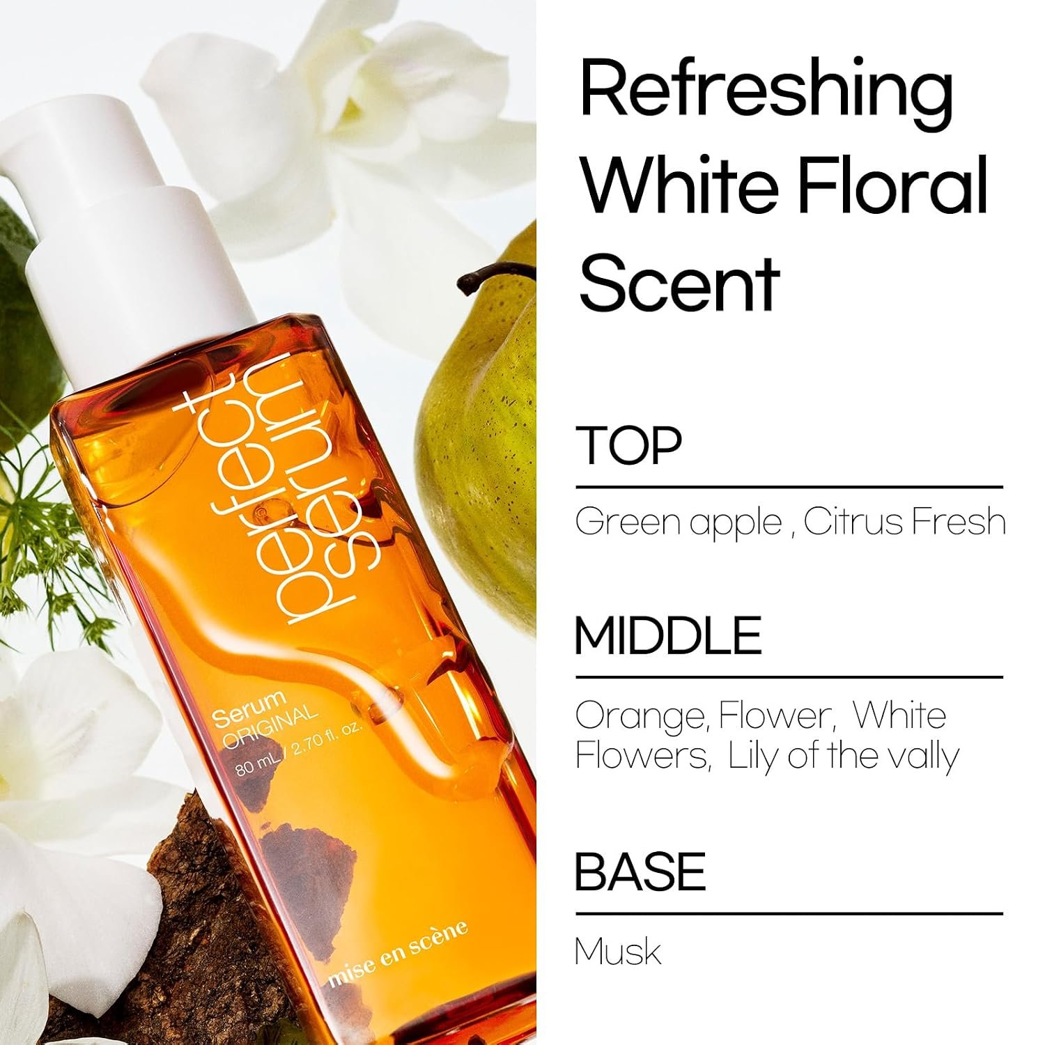 Mise En Scene Perfect Serum Original - Heat Protectant Hair Oil for Frizzy & Dry | Argan Oil | Visibly Smooths & Softens | Add Shine All Hair Types | Damage Repair | Fruity Floral Scent, 3.71 Fl Oz. - Image 10